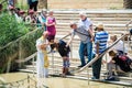 Sacred water of the River Jordan Royalty Free Stock Photo