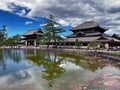 Sacred Zen: Nara Temple Shrine and Peaceful Japanese Garden, Kyoto, Japan Royalty Free Stock Photo