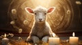 Ancient religious ritual symbolized by the sacrificial lamb.AI Generated