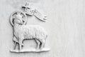 Sacrificial Lamb Religious Symbol on White Background