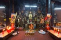 Sacrificial offering in Jade Pagoda at Lunar New Year, Saigon, Vietnam