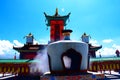 Sacrificial pagoda by Qinghai Lake