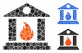 Sacrificial temple fire Composition Icon of Round Dots