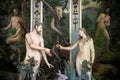 Sacro Monte di Varallo, Piedmont, Italy, June 02 2017 - biblical characters scene representation of Adam and Eve in the Eden Royalty Free Stock Photo
