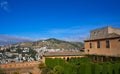 Sacromonte from Alhambra in Granada