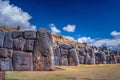 Sacsayhuaman ruins in Cusco, Peru. A monumental complex of stone buildings made by Incas