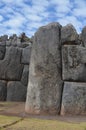 Inca stone walls at the Sacsayhuaman archaeological site, Cusco Royalty Free Stock Photo