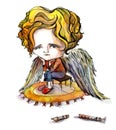 Sad angel Royalty Free Stock Photo