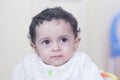 Sad arab baby girl Royalty Free Stock Photo