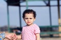 Sad arab baby girl Royalty Free Stock Photo