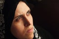 Sad arab muslim woman staring Royalty Free Stock Photo