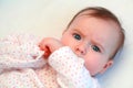 Sad baby girl looking at camera Royalty Free Stock Photo