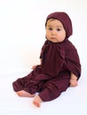 Sad baby girl in muslim dress Royalty Free Stock Photo