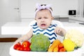 Sad baby girl with a pout face Royalty Free Stock Photo