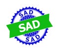 SAD Bicolor Clean Rosette Template for Stamps Royalty Free Stock Photo