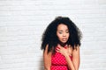 Sad Black Girl Young African American Woman Under Panic Attack Royalty Free Stock Photo