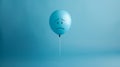 The Sad Blue Balloon.AI generated image Royalty Free Stock Photo