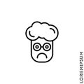 Sad boy, man icon vector, emoticon symbol. Modern symbol for web and mobile apps. Very Sad Emoticon Icon Vector Illustration.