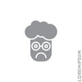 Sad boy, man icon vector, emoticon symbol. Modern symbol for web and mobile apps. Very Sad Emoticon Icon Vector Illustration.