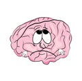 Sad brain cartoon