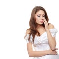 Sad bride Royalty Free Stock Photo