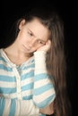 Sad brunette girl Royalty Free Stock Photo