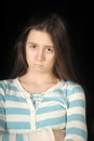 Sad brunette girl Royalty Free Stock Photo