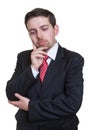 Sad businessman in a black suit Royalty Free Stock Photo