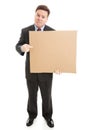 Sad Businessman with Cardboard Sign