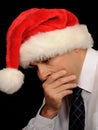 Sad Businessman at Christmas Royalty Free Stock Photo