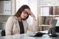 Sad Businesswoman In Office Royalty Free Stock Photo