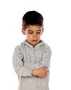 Sad child isolated Royalty Free Stock Photo