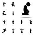 sad, child, sitting icon. child icons universal set for web and mobile