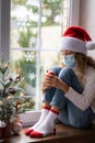 Christmas holiday during pandemic coronavirus COVID 19 concept Royalty Free Stock Photo