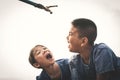 Sad children want to drink some water Royalty Free Stock Photo