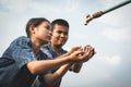 Sad children want to drink some water Royalty Free Stock Photo