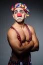 Sad clown against Royalty Free Stock Photo
