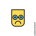 Sad color icon vector, emoticon symbol. Modern symbol for web and mobile apps. Very Sad Emoticon Icon Vector Illustration