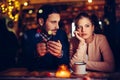 Sad couple having conflict and relationship problems Royalty Free Stock Photo