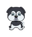 Sad Crying Dog Cartoon Vector Illustration. Royalty Free Stock Photo