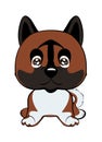 Sad Crying Dog Cartoon Vector Illustration. Royalty Free Stock Photo