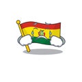 Sad Crying flag guatermala mascot cartoon style