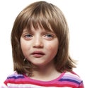 Sad crying little girl Royalty Free Stock Photo
