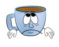 Sad Cup of coffee cartoon