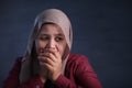Sad Depressed Muslim Woman Royalty Free Stock Photo