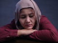 Sad Depressed Muslim Woman Royalty Free Stock Photo