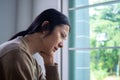 A sad and disappointed asian woman Royalty Free Stock Photo