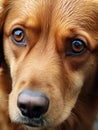 sad dog looking helpless to the camera, extremely closeup shot, macro Royalty Free Stock Photo