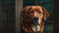 Sad dog at the shelter canine sad animal