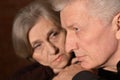 Sad elder couple Royalty Free Stock Photo